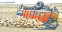 truck fell from the bridge, ambala