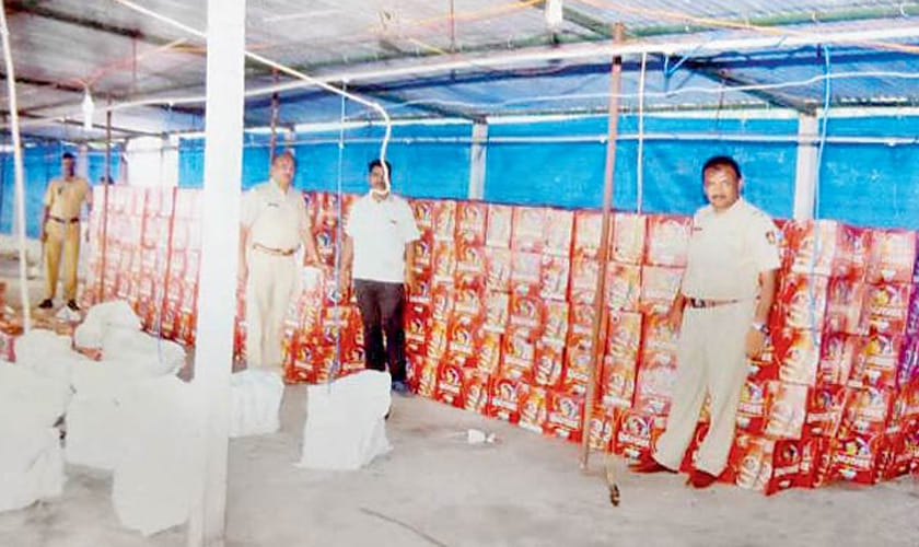 three arrested in selling on one truck looted beer