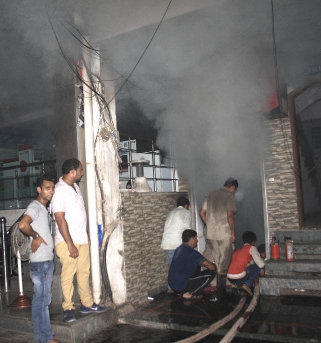 LG's warehouse fire in RDC