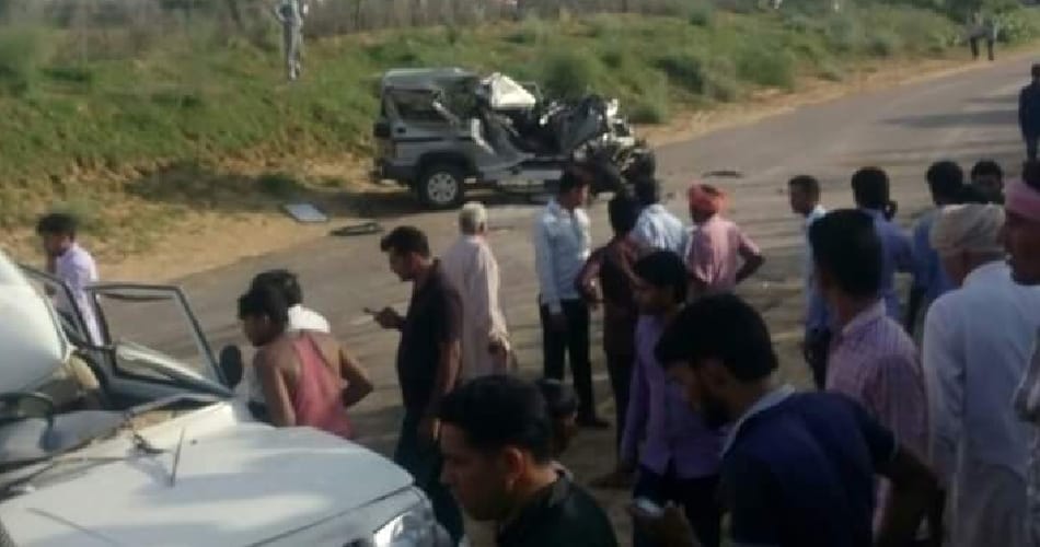 eight people including five scoundrals died in road accident in hisar
