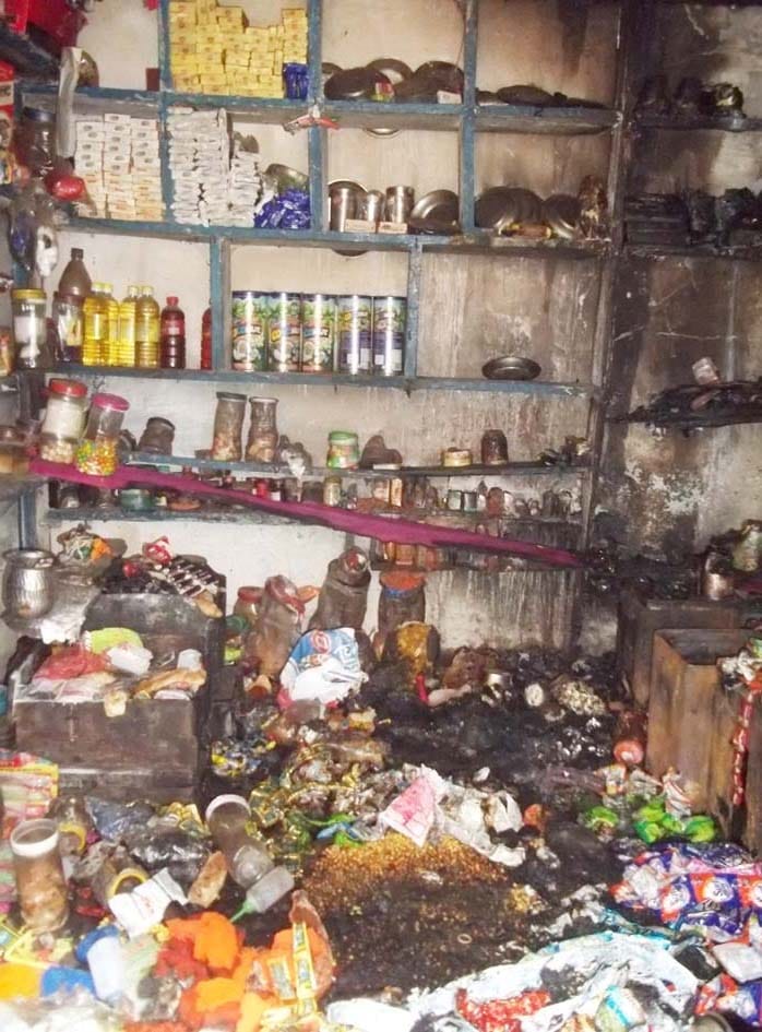 Grocery shop fire loss of millions