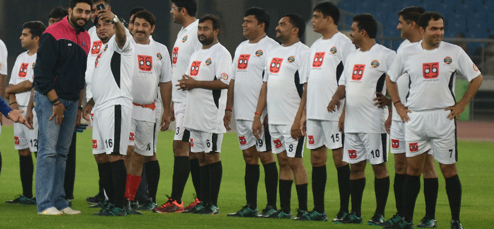 Photos: MPs tremendous football match between Bollywood stars