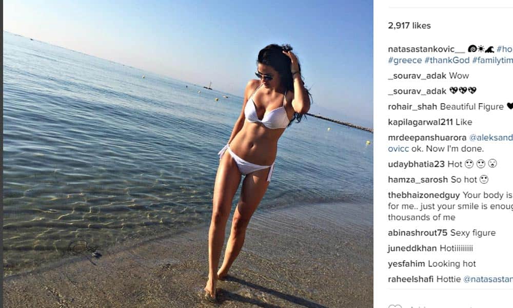 Natasa Stankovic sizzles in a white bikini