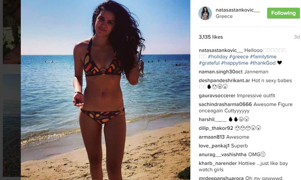 Natasa Stankovic sizzles in a white bikini