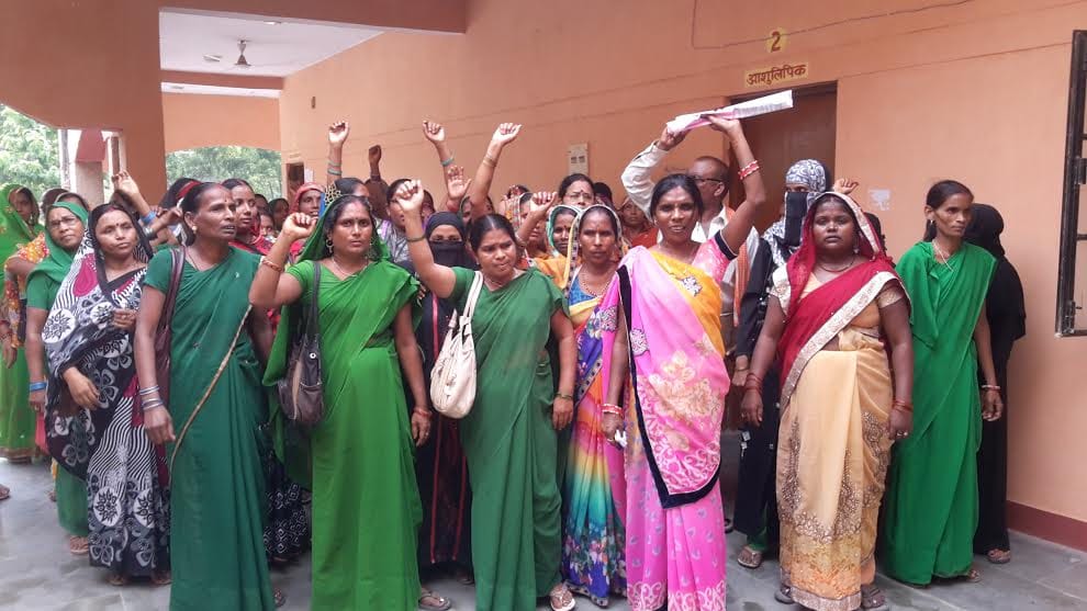 Anganwadi workers and pradhan meeting