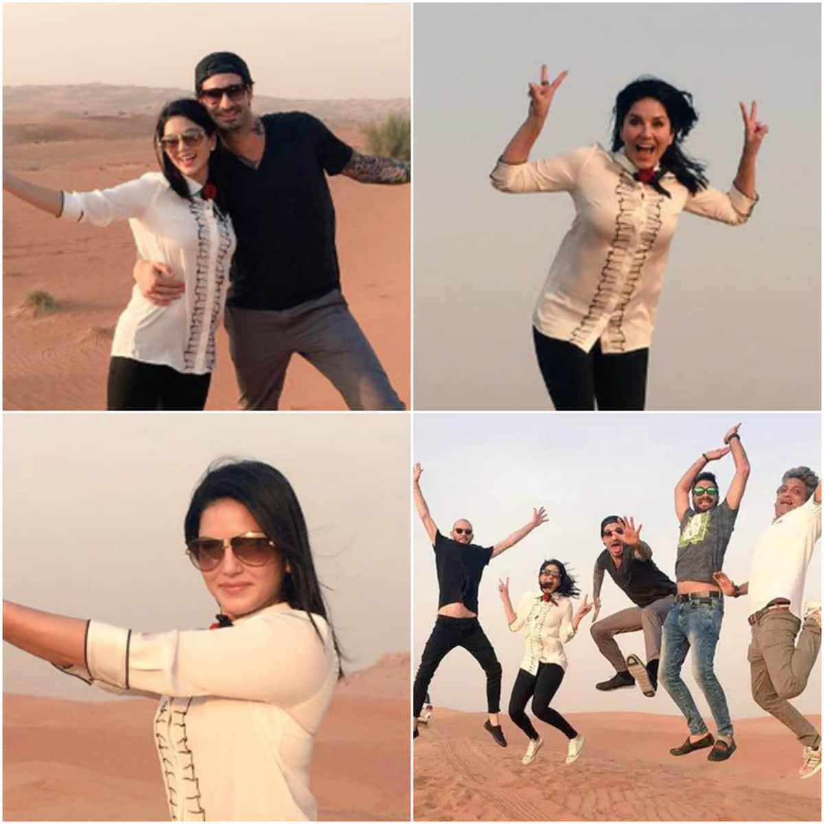 sunny leone holidaying in dubai, shares pic on twitter