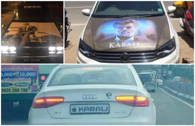 Rajinikanth's Kabali Fever Takes Over Cars In India