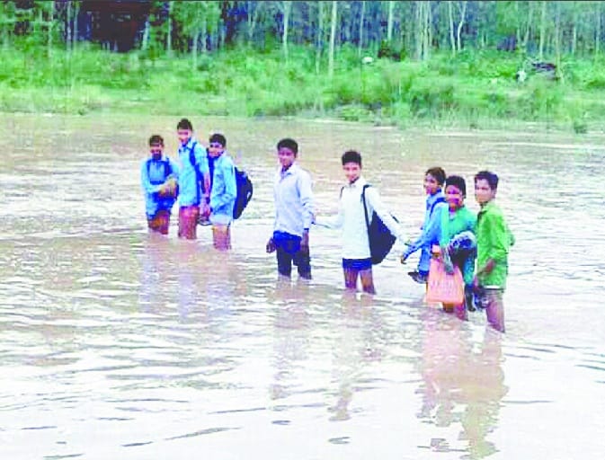 rain in mountains, life distrubed