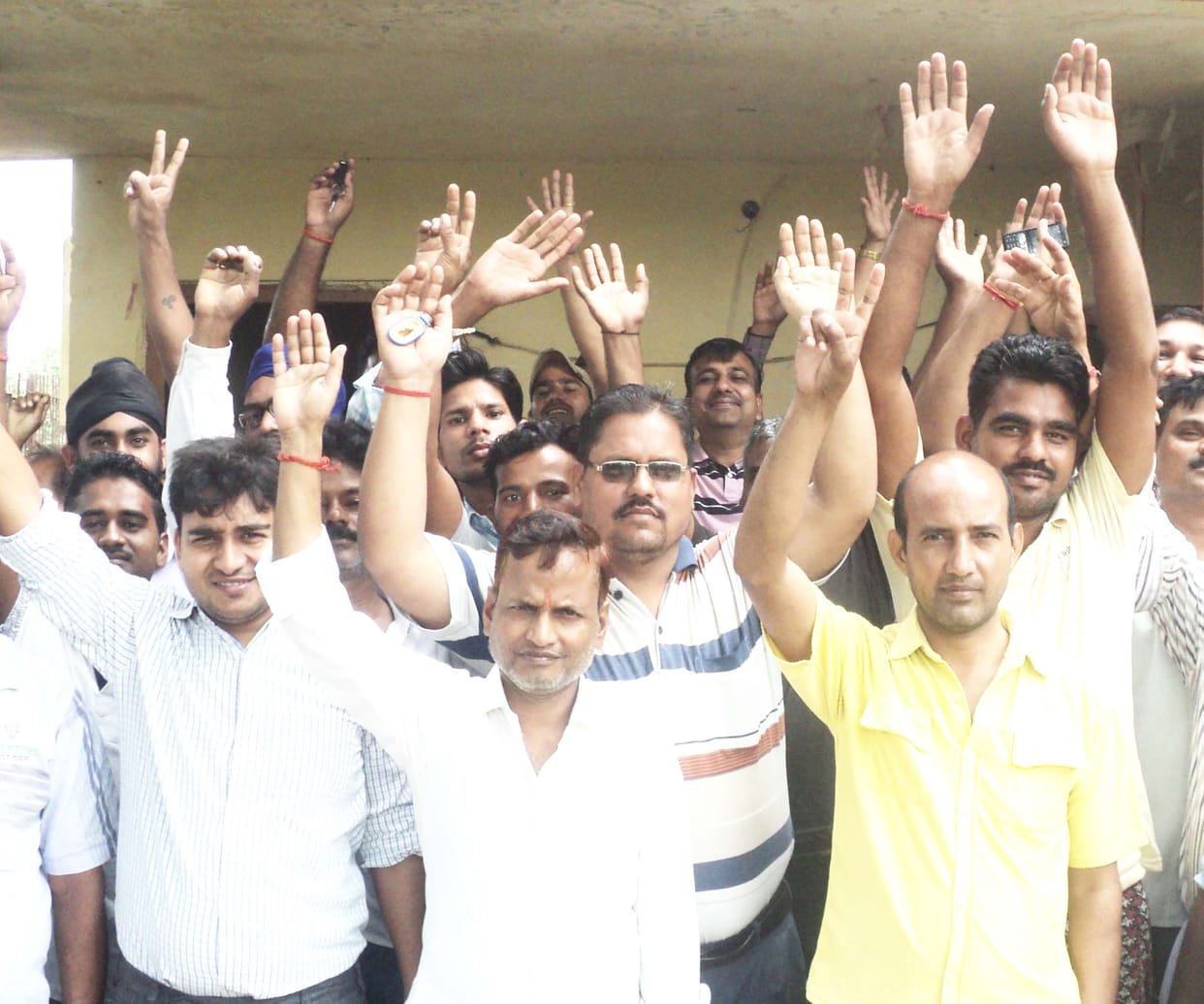 Angry people demonstrated at sub-station