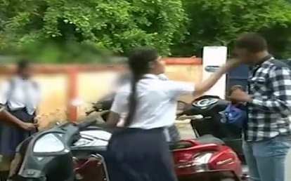 eve-teaser slapped publicly by a school girl 