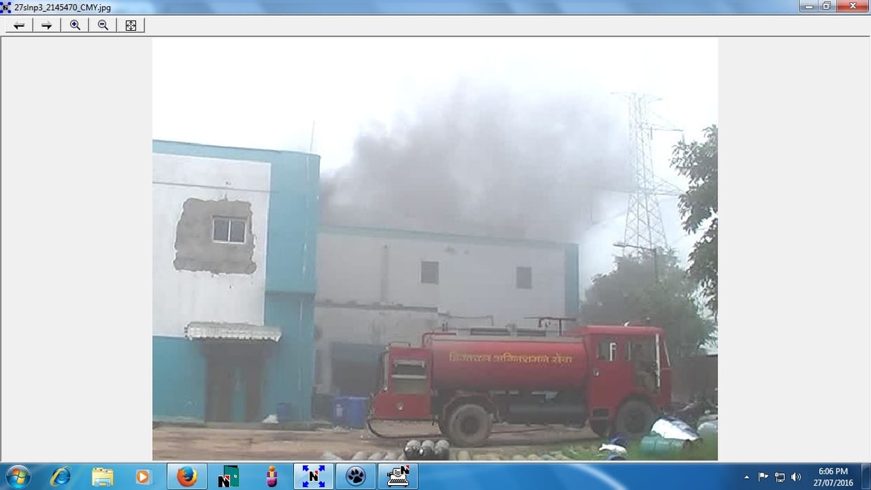 Farma Industry caught fire in solan