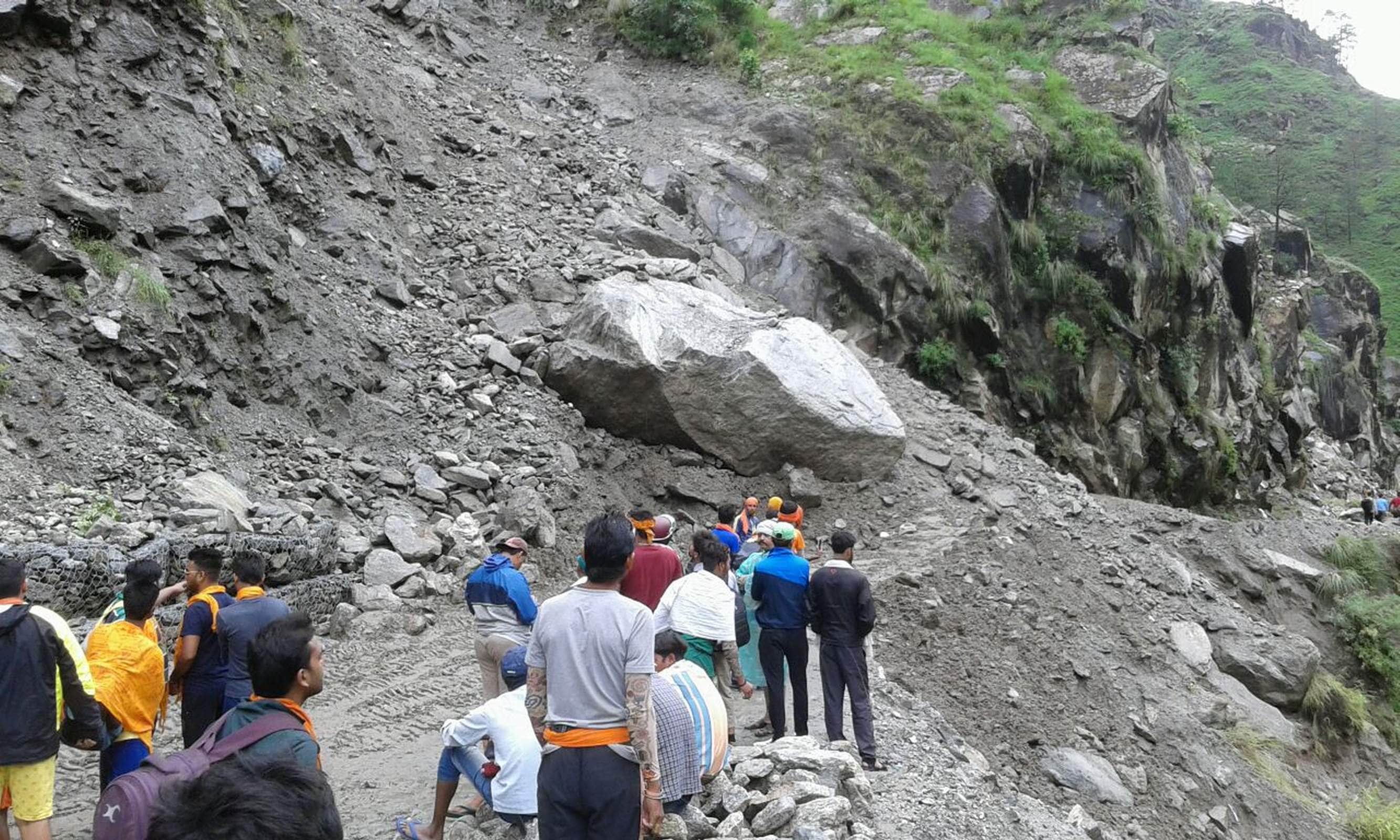 roads washed away in uttarakashi due heavy rain.