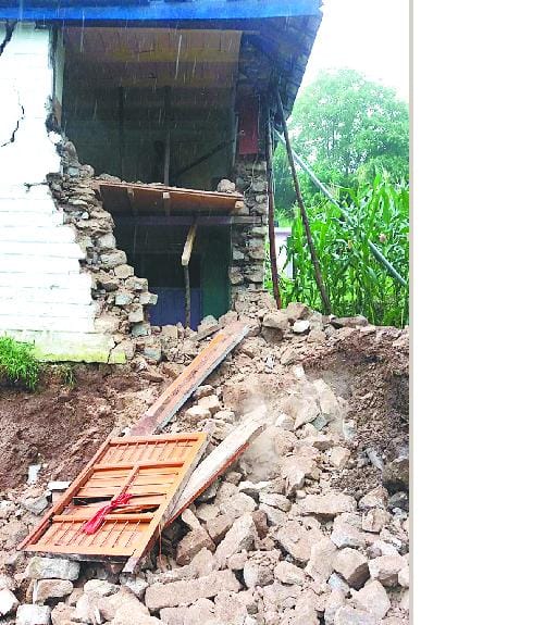 heavy rain destroyed the home