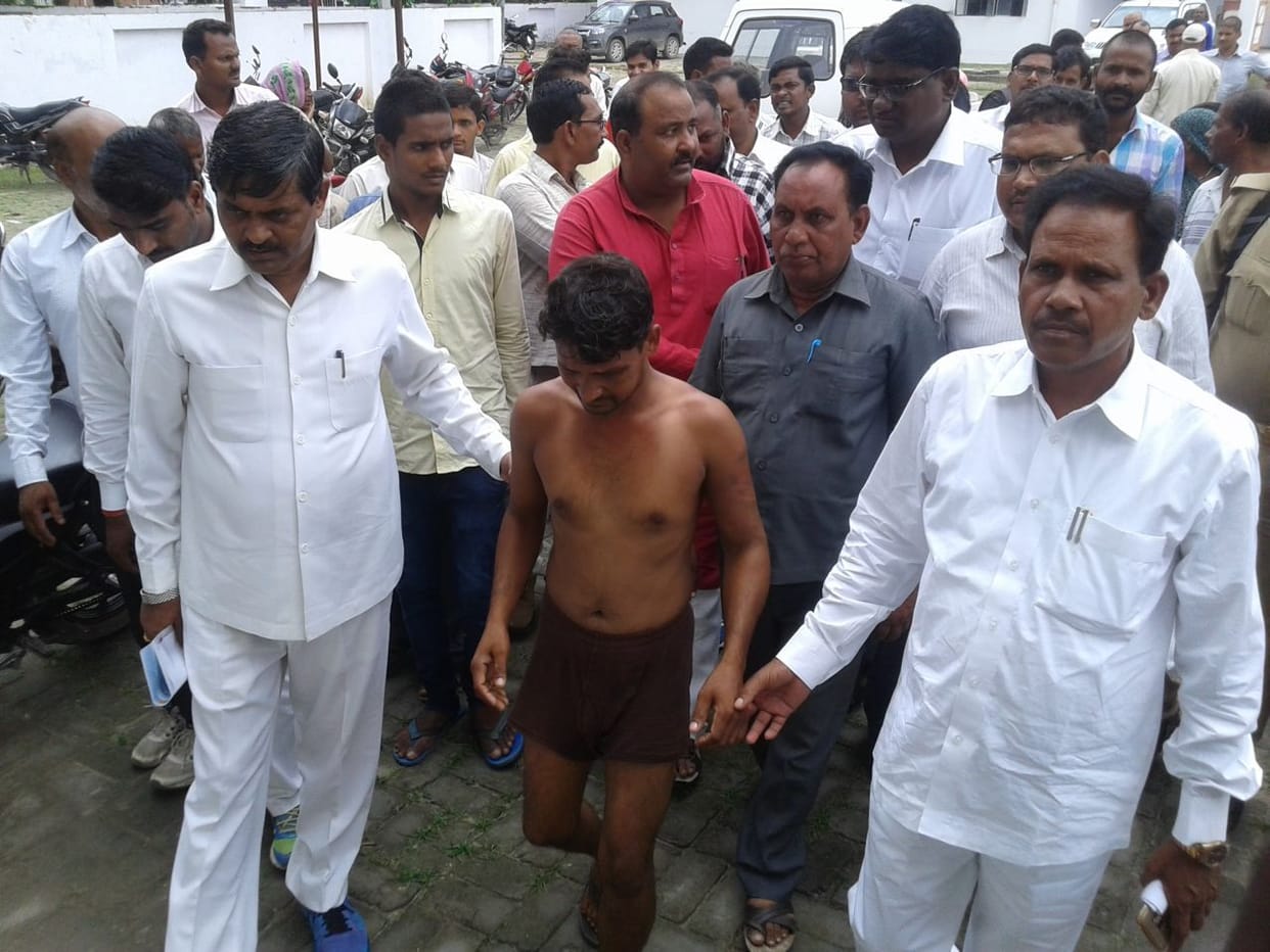 Police inspector beat the young man