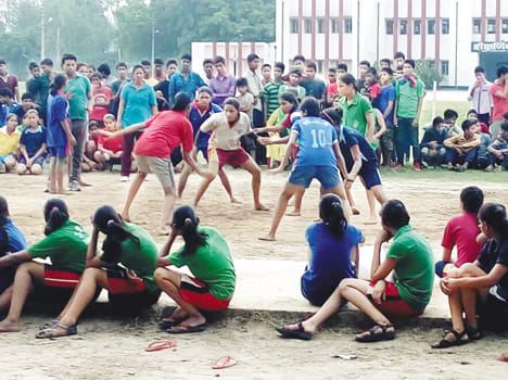 Old students of the district participated in kabaddi competition