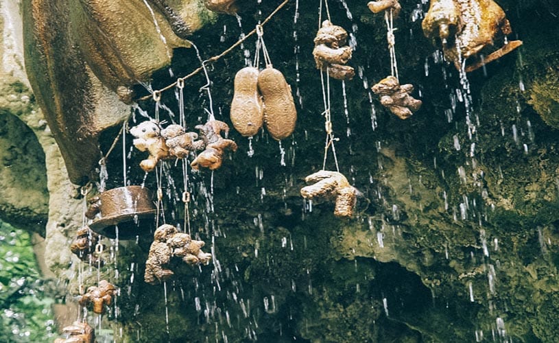 mysterious well turns everything into stone