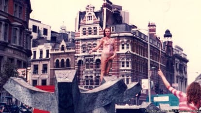 Naked artists perform in london