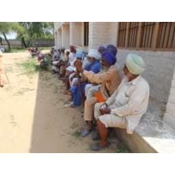 old man, pension, sun light, wait, sirsa