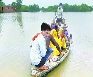 Flood waters entered 114 new villages
