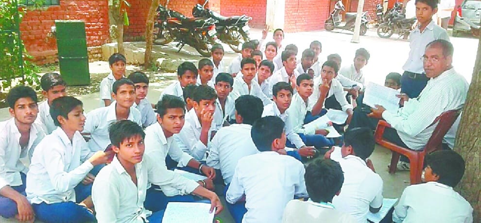students studying in under tree