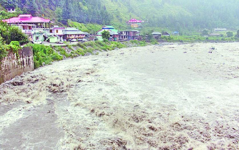 electricity production stoped by heavy rain 