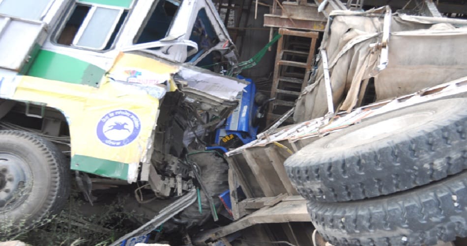 Roadways bus crushed by the mother and son