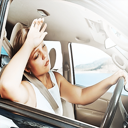 why do not turn on ac immediately after entering in car