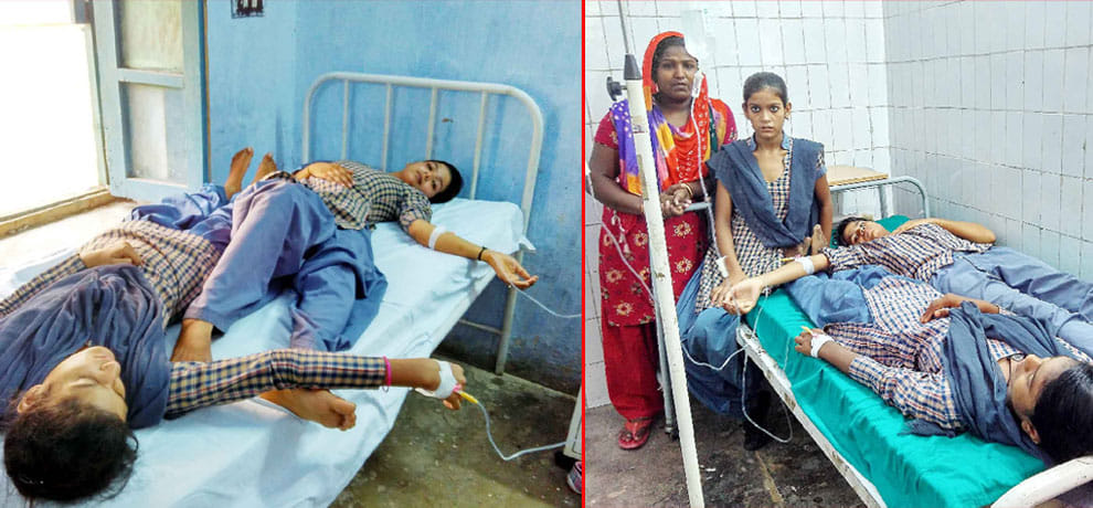 Mosquito fogging to kill was being in school, students started falling while unconscious