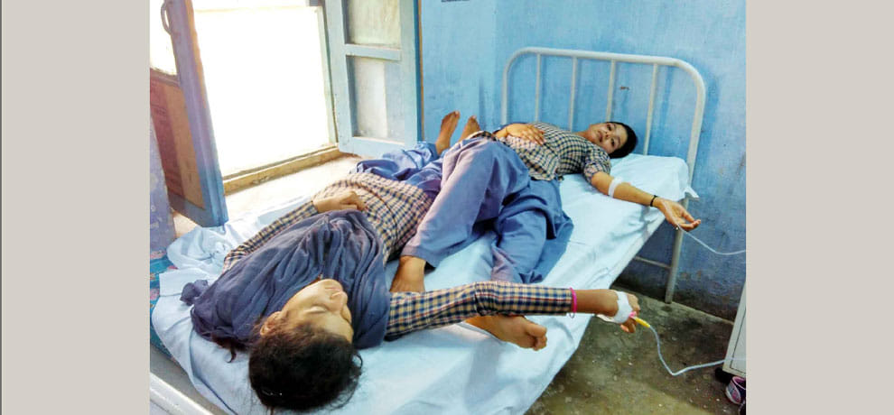 Mosquito fogging to kill was being in school, students started falling while unconscious