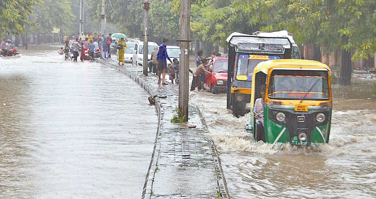 The highest rainfall in the country in Agra