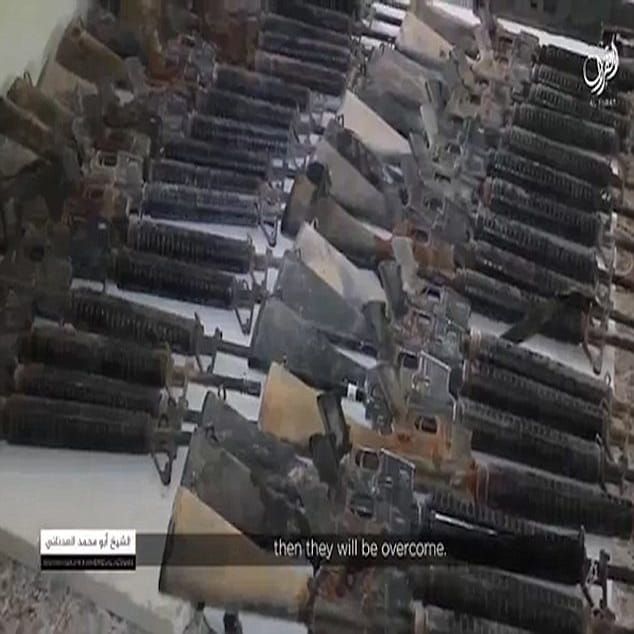 ISIS show off haul of drones and machine guns they have captured from US-backed Syrian forces