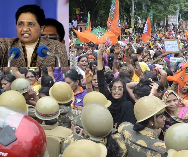 Mayawati comments BJP's protest was completely flop.