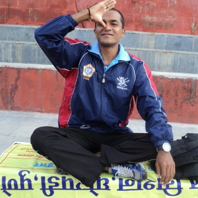 nitendra rawat doing yoga for wins rio olympic