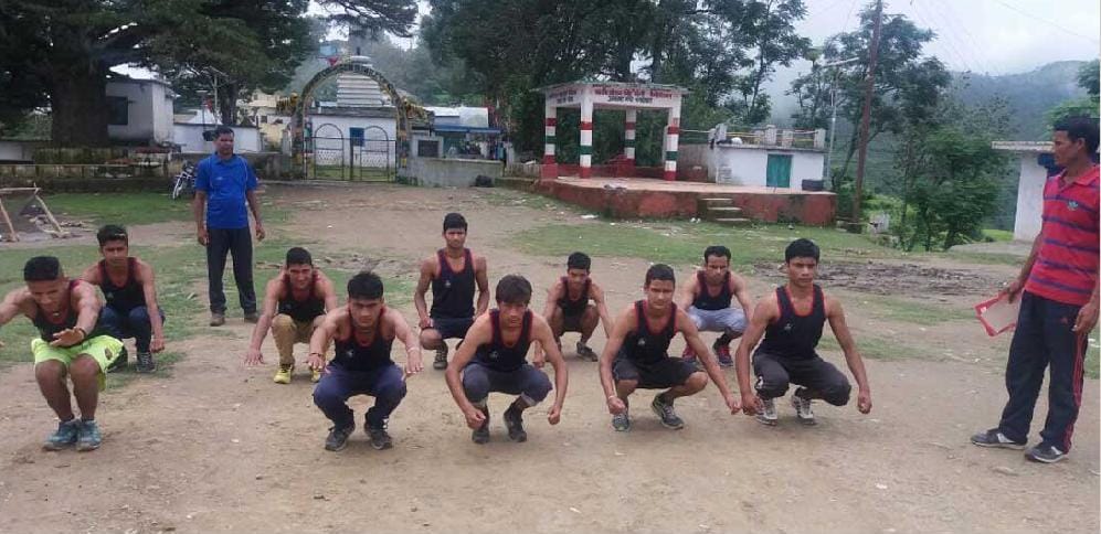 Training of military recruitment in Champawat