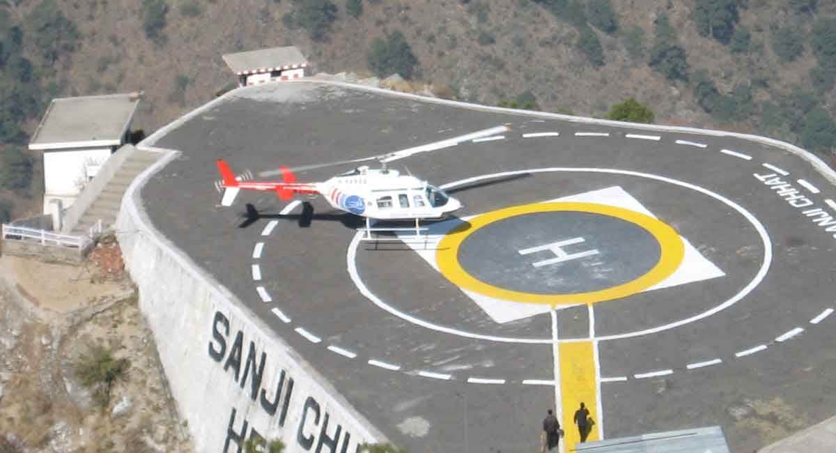 emergency landing of helicopter in katra
