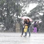 बारिश से तापमान में गिरावट