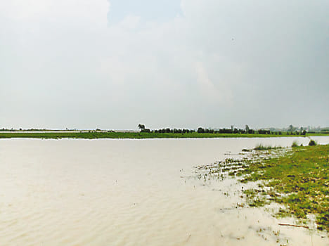 Increased water level of the river, officials said Katari