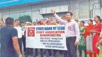 strike in banks, transaction of 300 crore distrub, kurukshetra