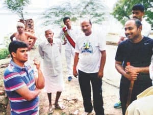 The garlanding of open defecation "punishment"