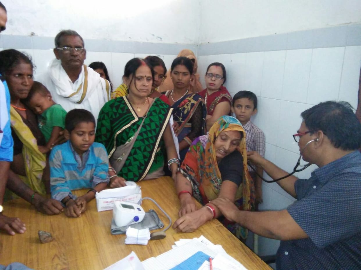 Hospital wards filled with patients