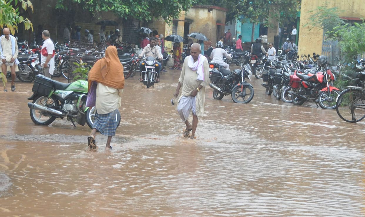 Choke drains, putting water on roads