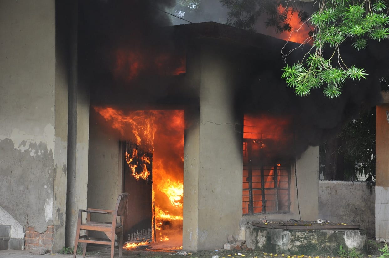 fire in generater room of commissioner office