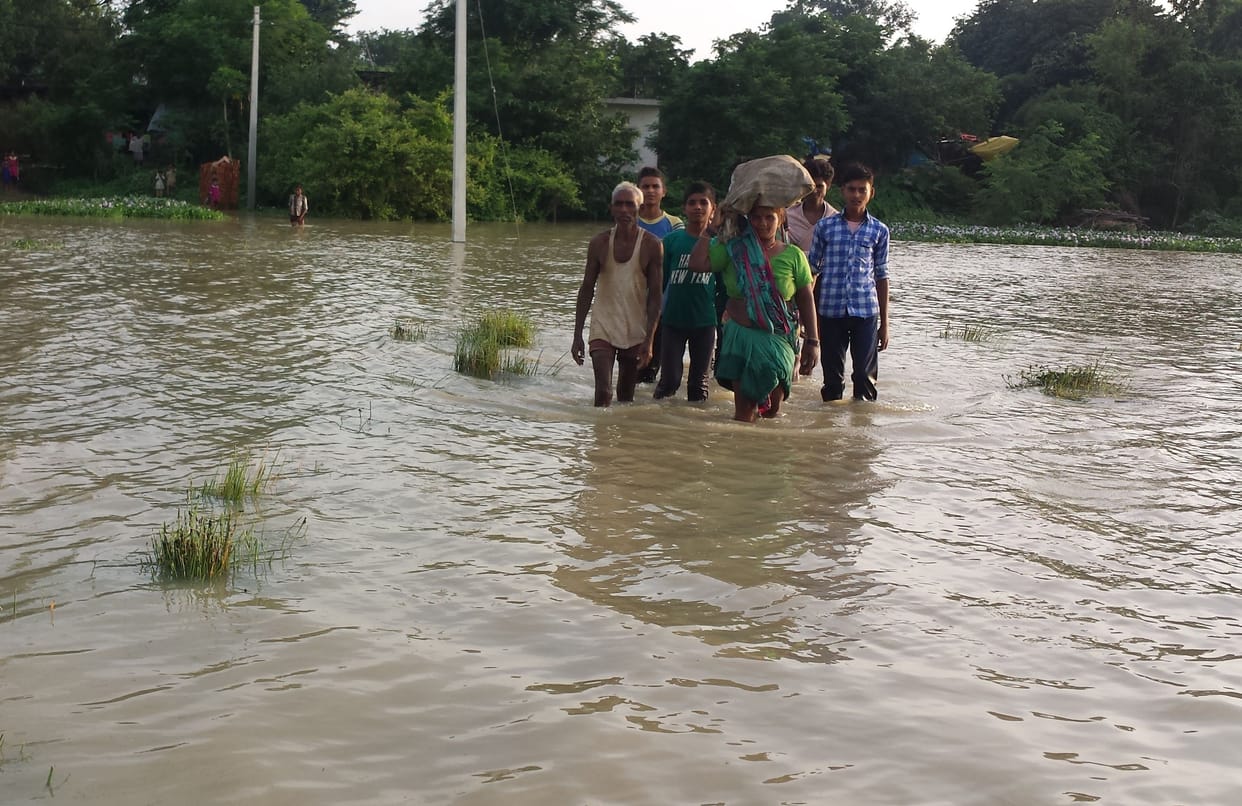 Flood water in the home, on the street life