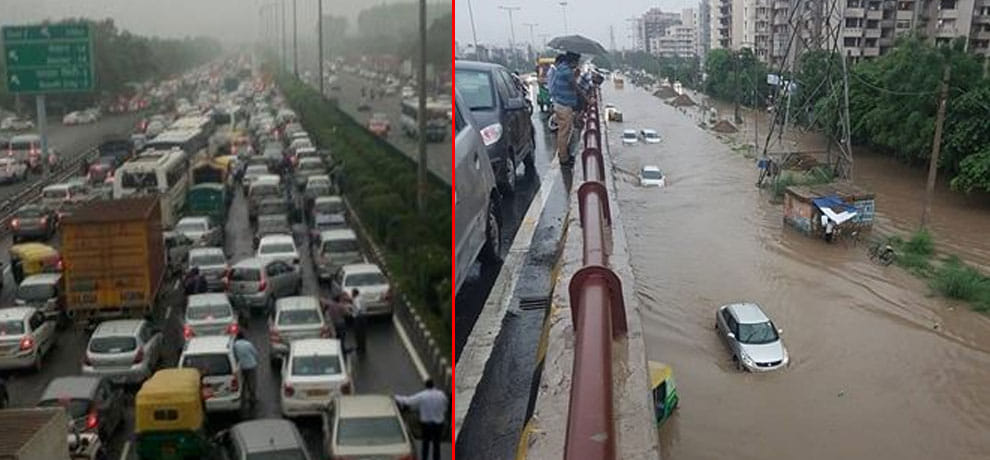 18 hours long traffic jam freezes gurgaon, people stuck for evening to morning