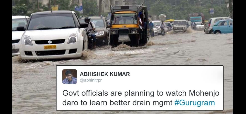 twitter trend on gurgaon traffic jam
