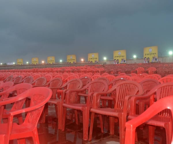 Rahul gandhi rally in Lucknow.