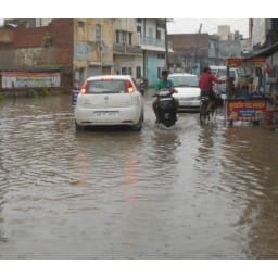 bhiwani news, heavy rain, water lodged, city