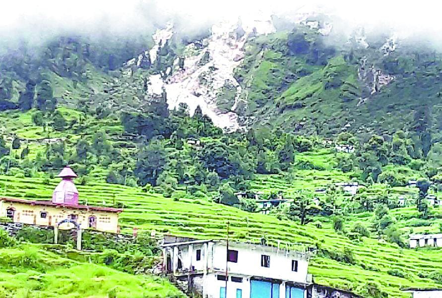 Road construction happening landslide