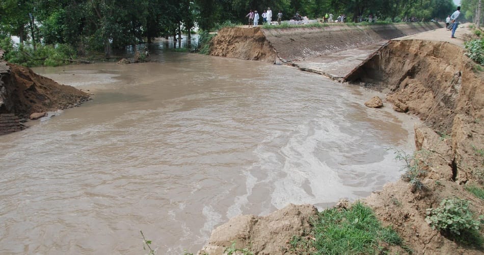 Two thousand acres of crops destroyed at bathinda due to crack in sarhand nahar, punjab,