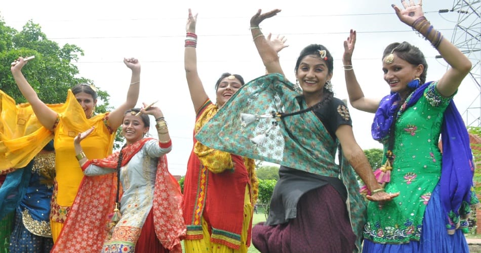 teej festival celebrated at city park mohali punjab